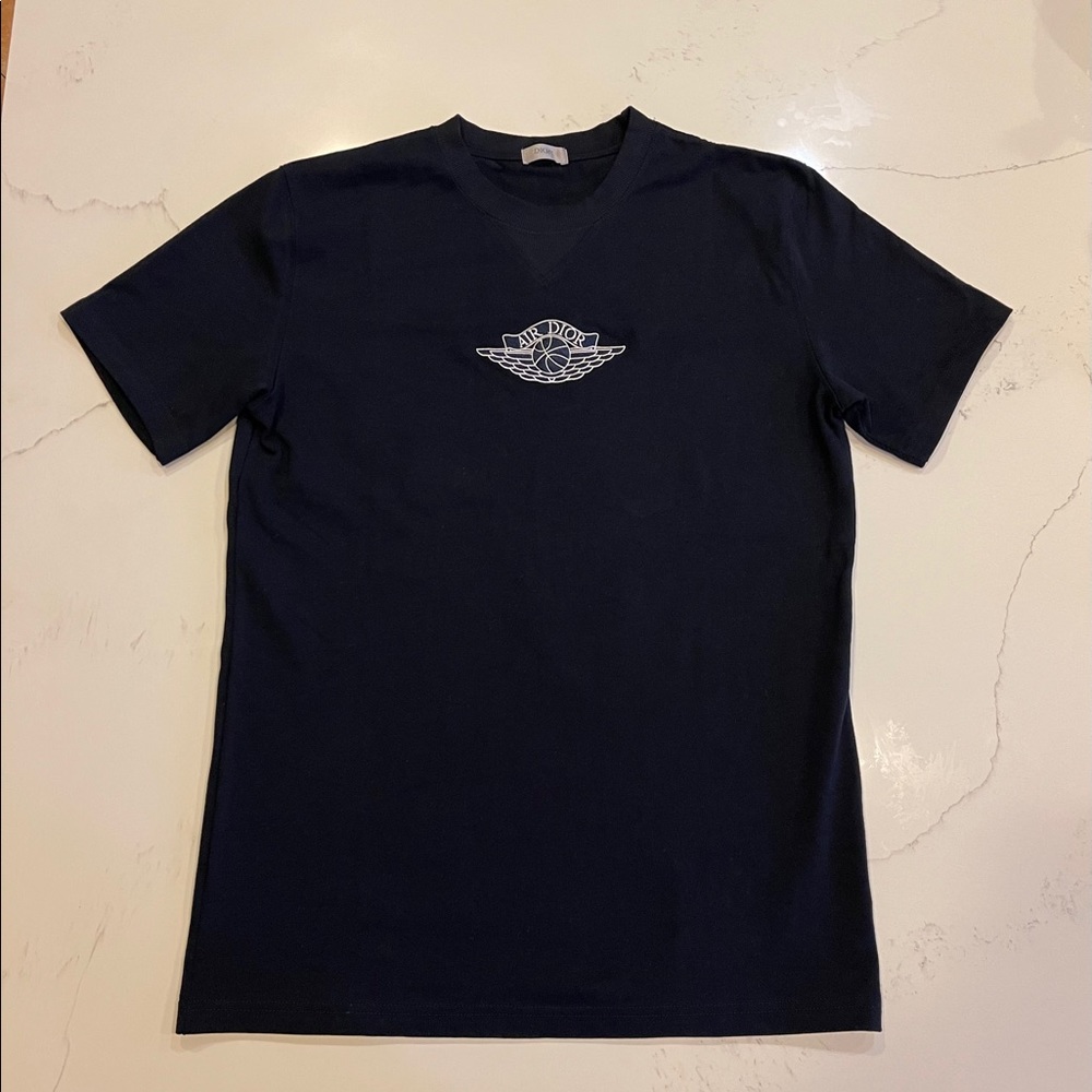 Dior x Jordan Air Dior Wings Tee in Navy